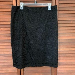 Covington Black Lace Dress Skirt Size 14